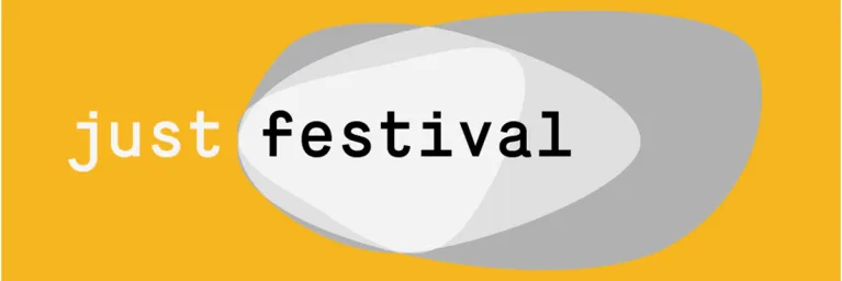 Just Festival logo yellow background