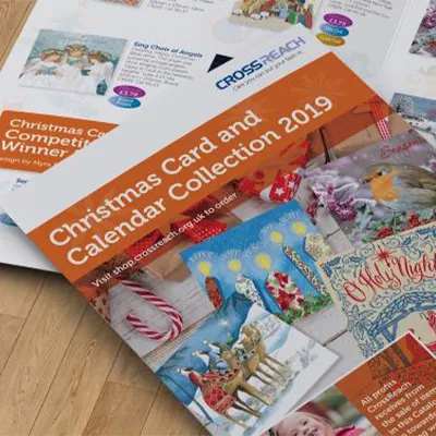 Front of the Christmas Card and Calendar Collection brochure